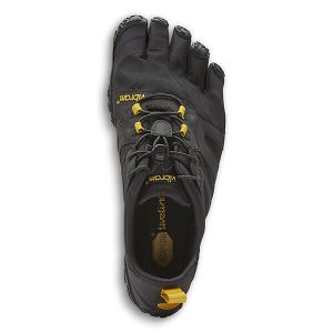 Vibram V-Trail 2.0 Black/Yellow Womens Running Shoes | India-896753